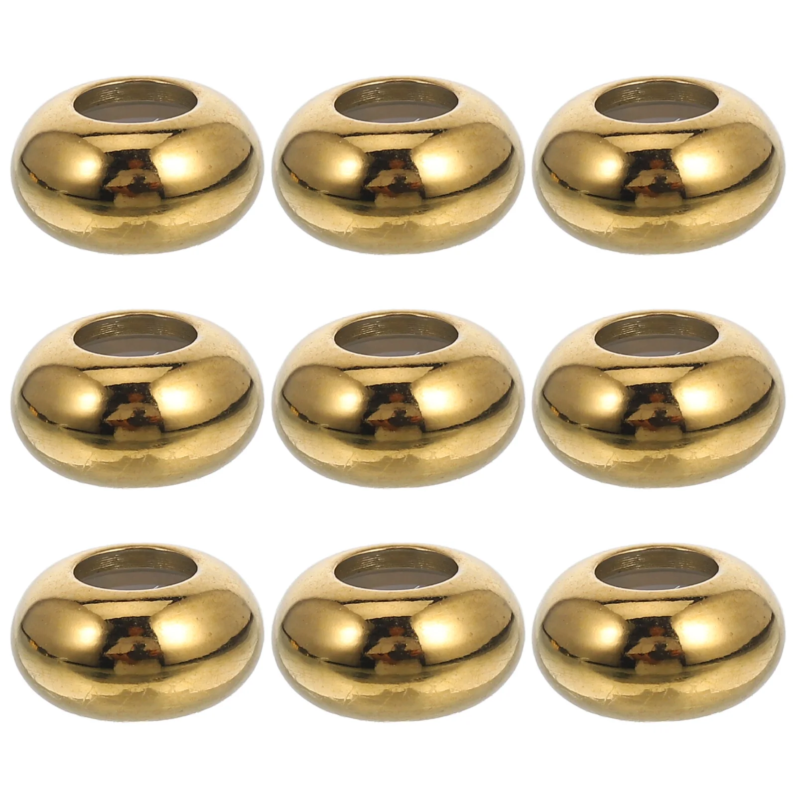 

10pcs Stainless Steel Spacer Beads Rubber Ring DIY Jewelry Bracelets Making Adjustable Positioning Craft Project Accessories