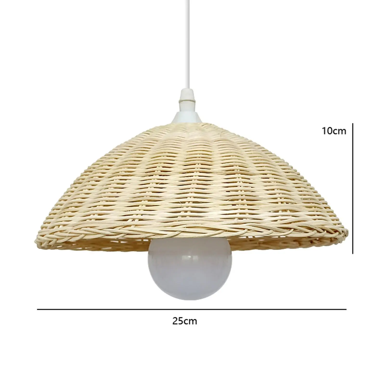 Retro Bamboo Lamp Shade Rattan Lamp Shade for Table Lamp Kitchen Farmhouse Tea House