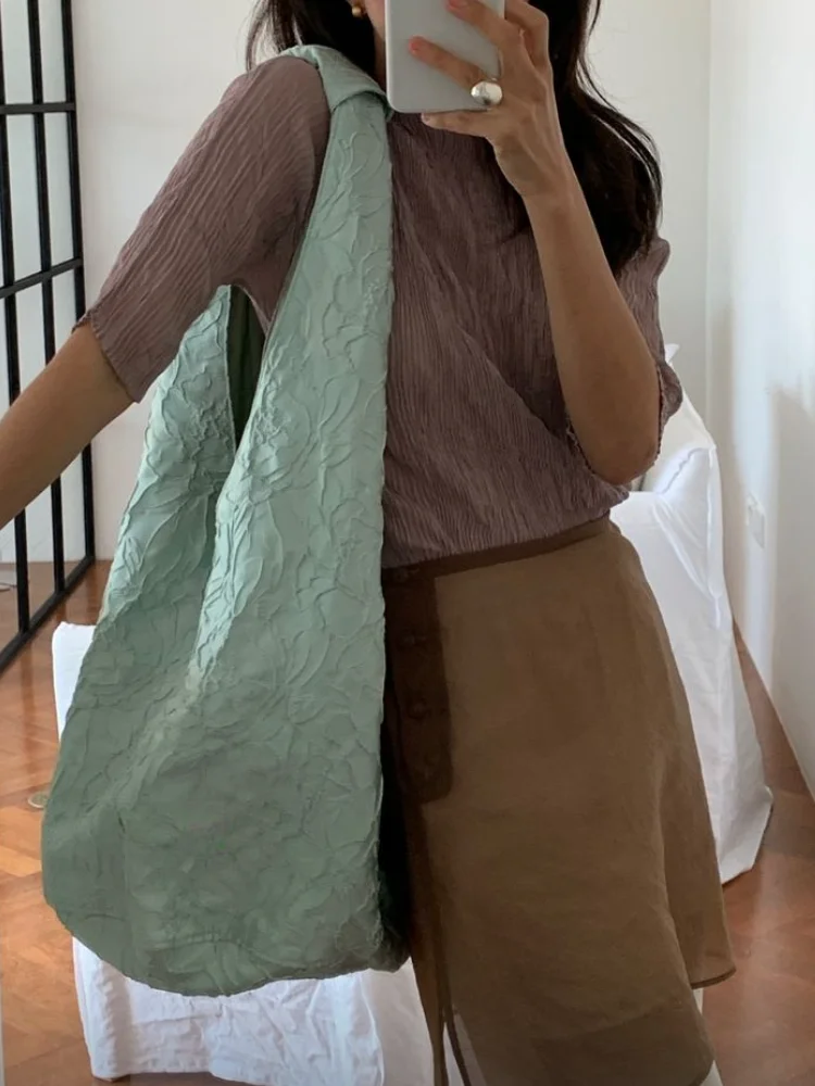 

FARV Semi-Transparent Ethereal Me A-Line Skirt Women's Skirts Korean Sle ort Skirts Pure Color Polyester Fiber