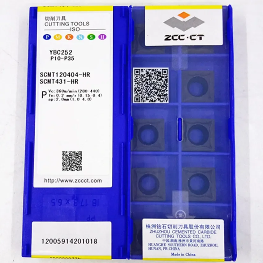 SCMT120404-HR YBC252/SCMT120408-HR YBC252/SCMT120412-HR YBC252 SCMT431 SCMT432 SCMT433 ZCC.CT CNC كربيد 10 قطعة/صندوق #3