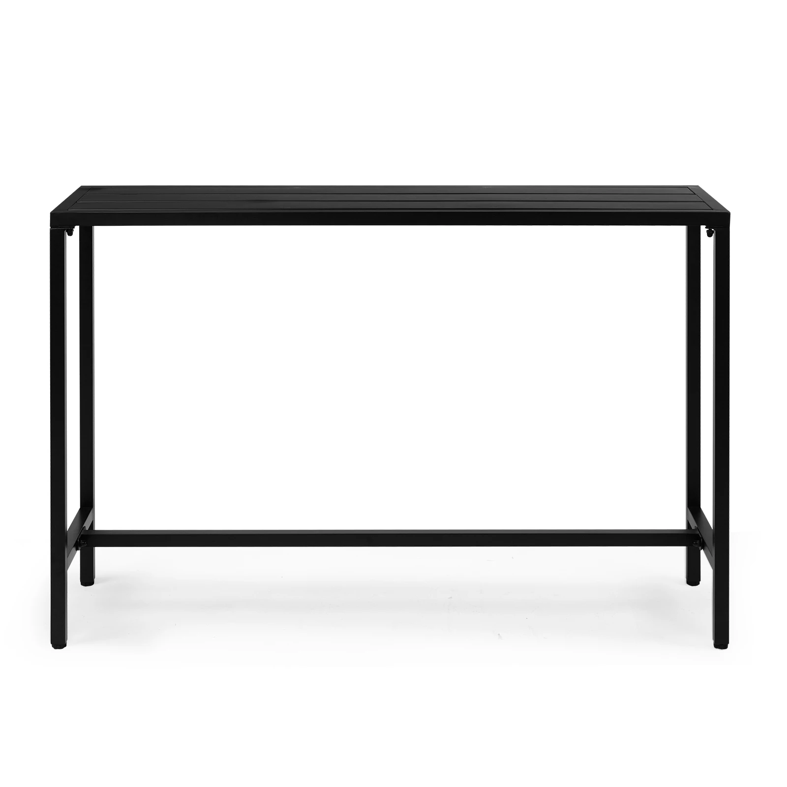 

55" Outdoor Bar Table with Adjustable Feet, Rectangle Narrow Counter Height Table