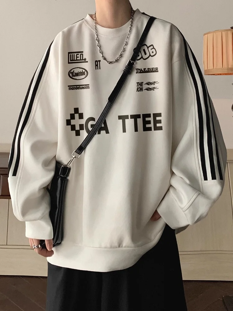 

Мужская толстовка с круглым вырезом, весенне-осенняя, в клетку, с замшевыми вставками, плотная, износостойкая, для подростков, повседневная одежда