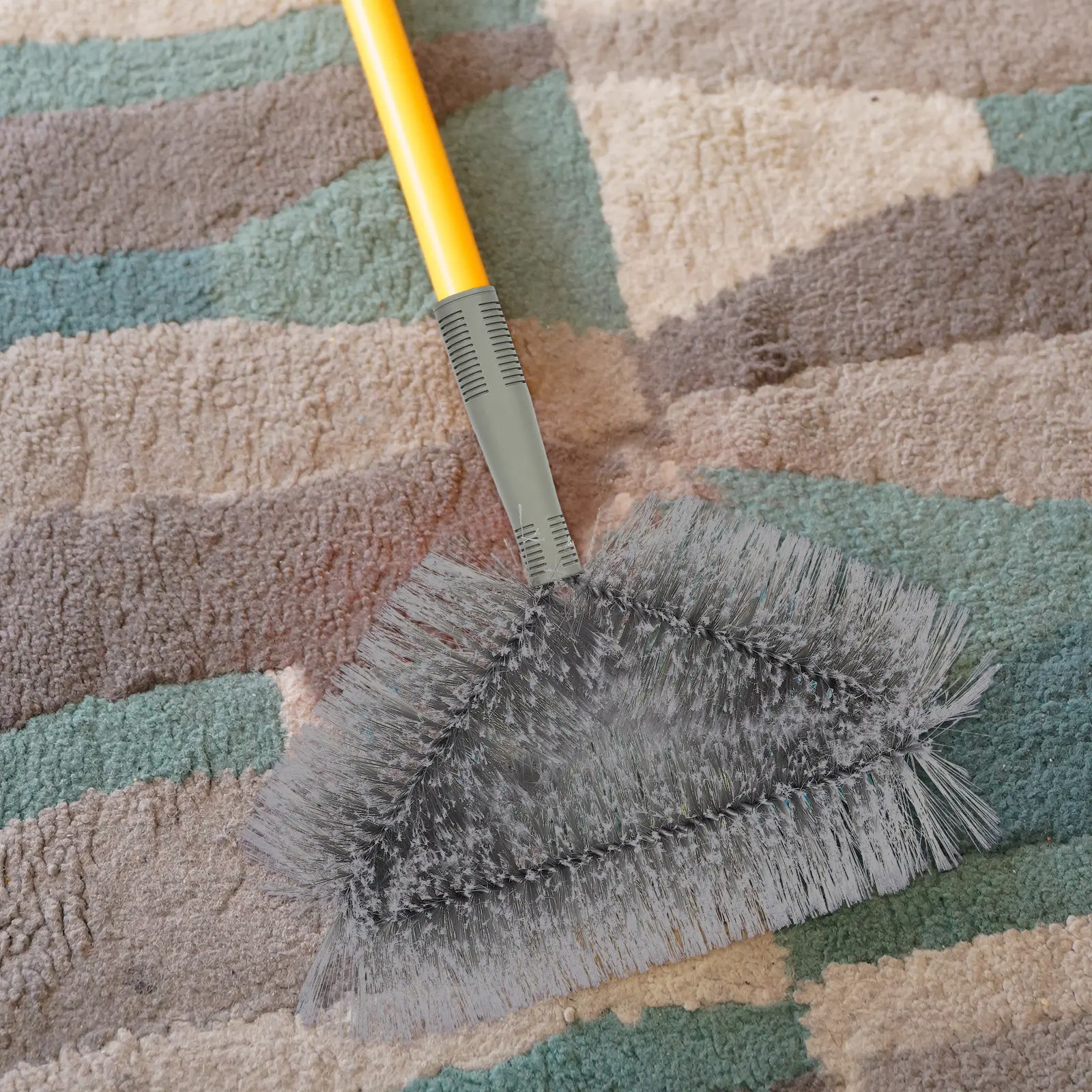 Replaceable Soft Bristle Broom Head with Extended Fibers for Hard to Reach Areas Wall Edges Ceiling Cobweb Removal Home Office