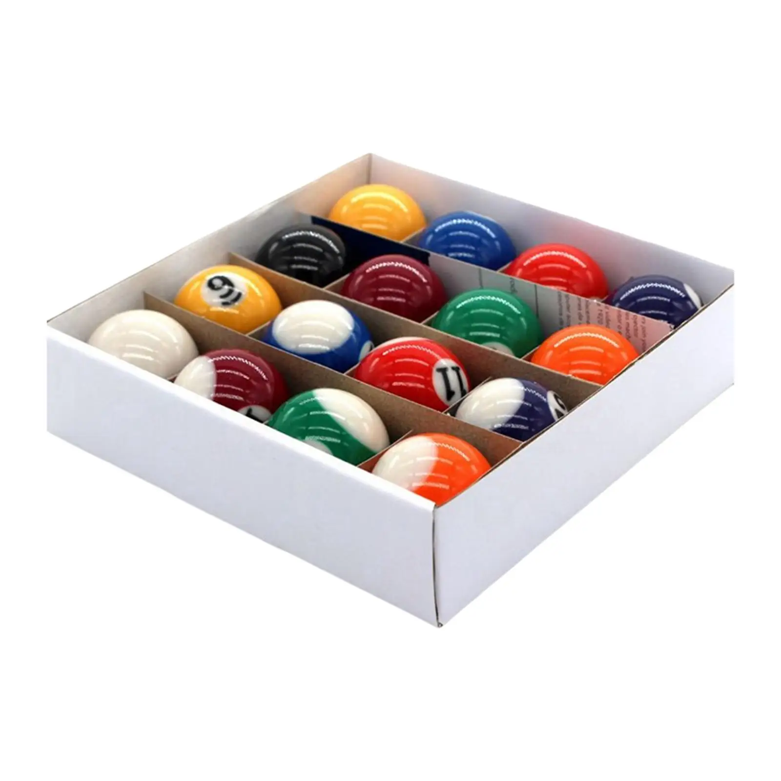 Mini Resin Billiard Balls Set 16 Pieces Colorful Cue Balls for Children’s Pool Table Leisure Play