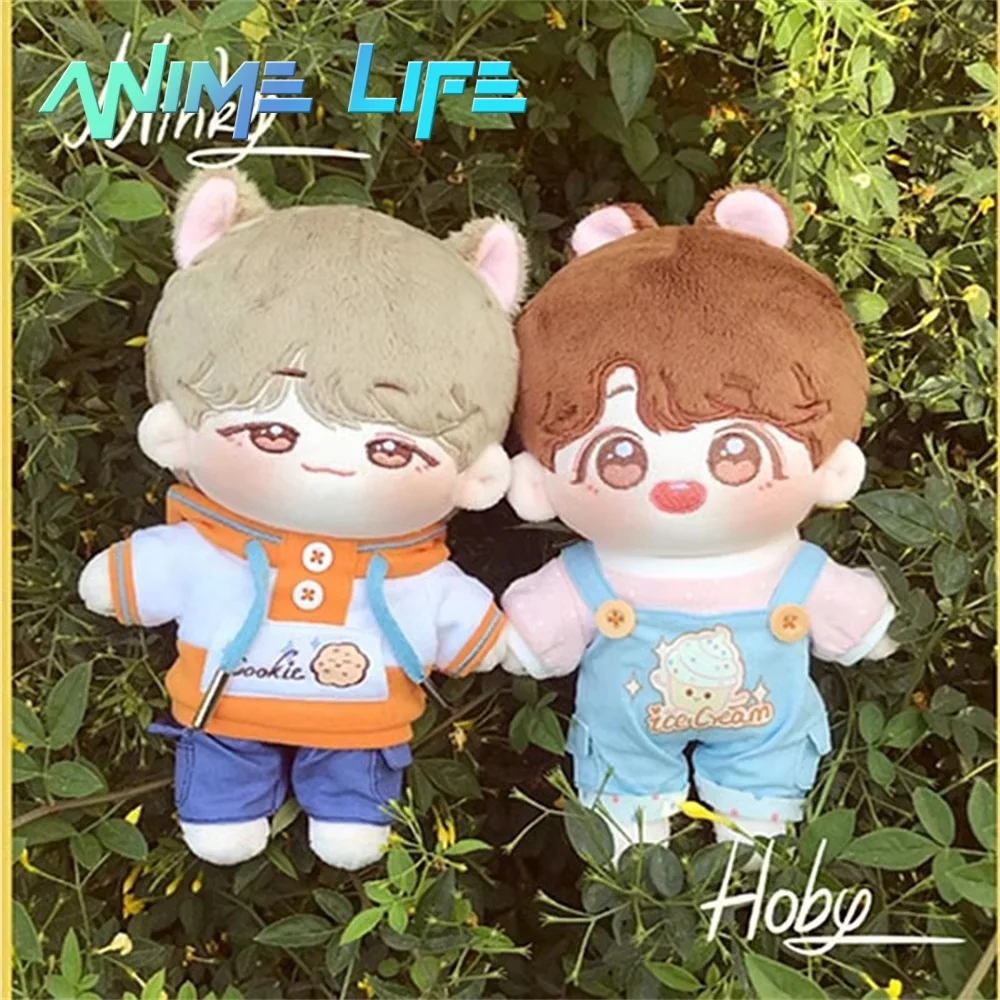 Plushie Kpop Star SUGA JHOPE Handsome Cool Boy Plush 20cm Doll Toy Body Stuffed Cosplay Original Gift