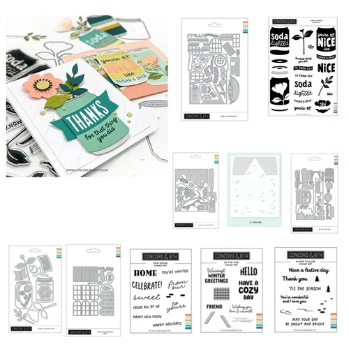 소다 조명 금속 절단 다이 실리콘 스텐실 사진 앨범 카드, DIY 종이 엠보싱, 스크랩북 스탬프, 파이어 번들 하우스 