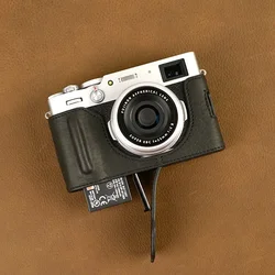Genuine Leather Cowhide Camera Case for Fujifilm X100V Fuji X-100VI