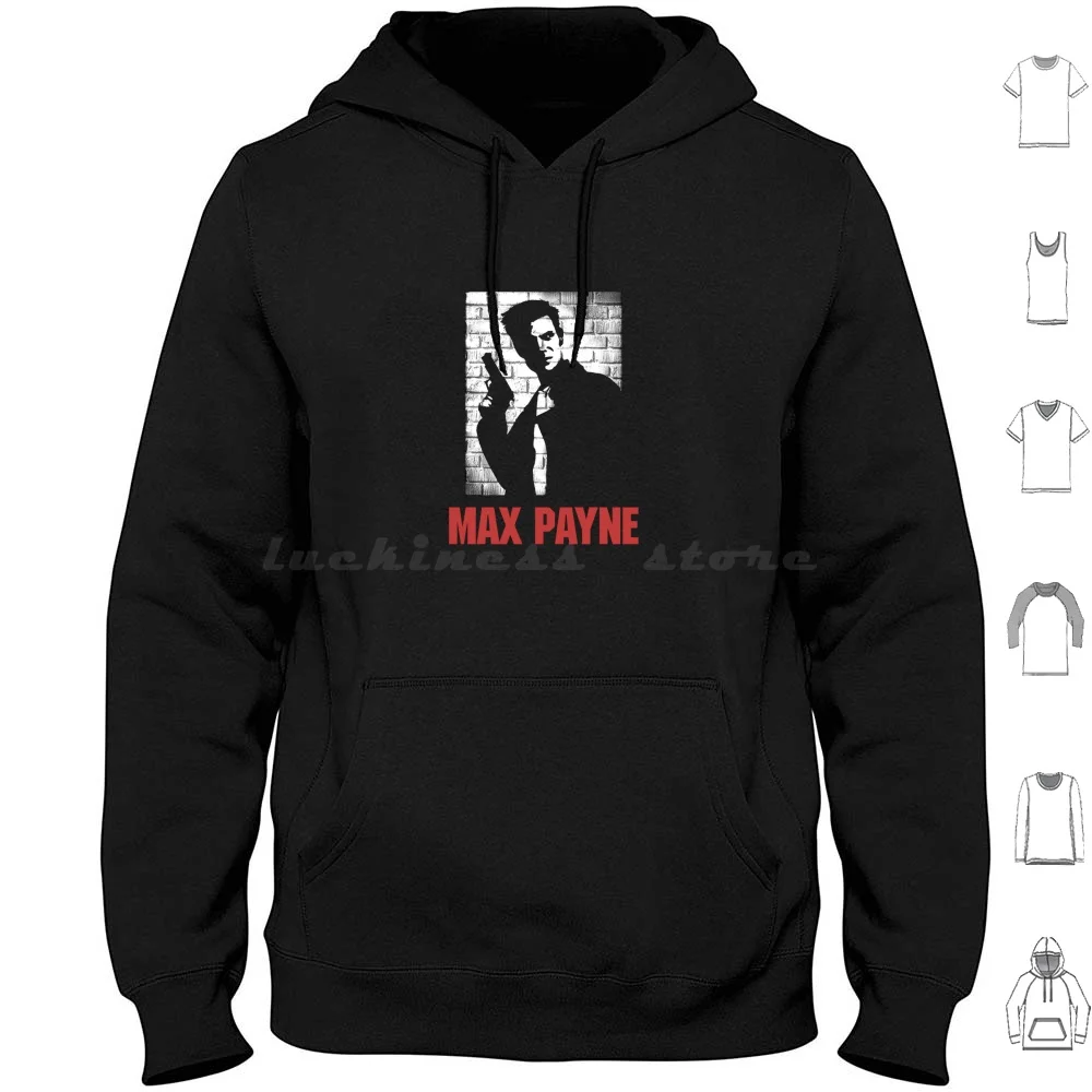 Max Payne Sudaderas con capucha Manga larga Max Payne