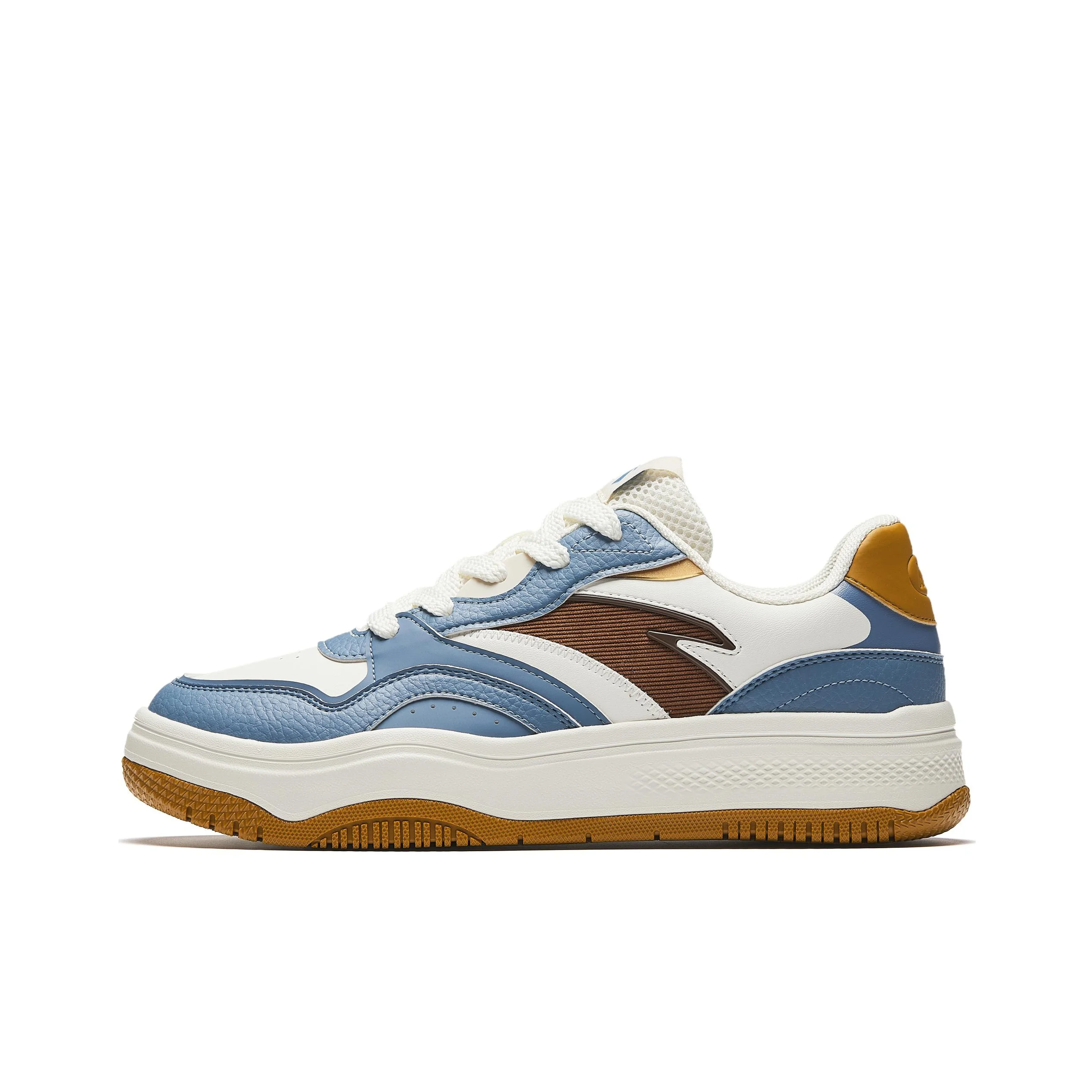 Anta Street Stubborn 2 Chaussures de skateboard légères à tige basse pour hommes, blanches, bleues, brunes, 912518077-9
