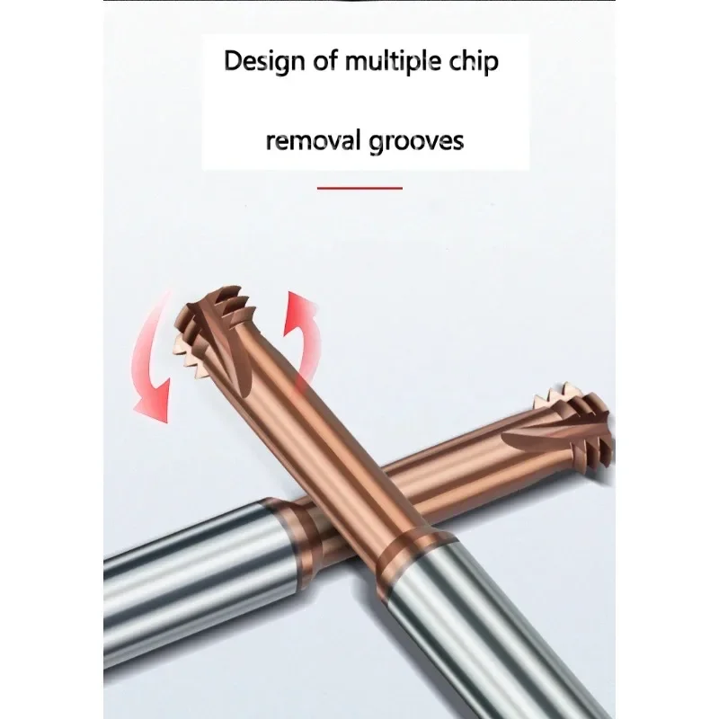 Fresa con filettatura a dente singolo in metallo duro CNC 1 3 Dente pieno M1.2 M1.6 M2 M2.5 M3 M4 M5 M6 M8 M10 M12 Fresatura filettata per acciaio