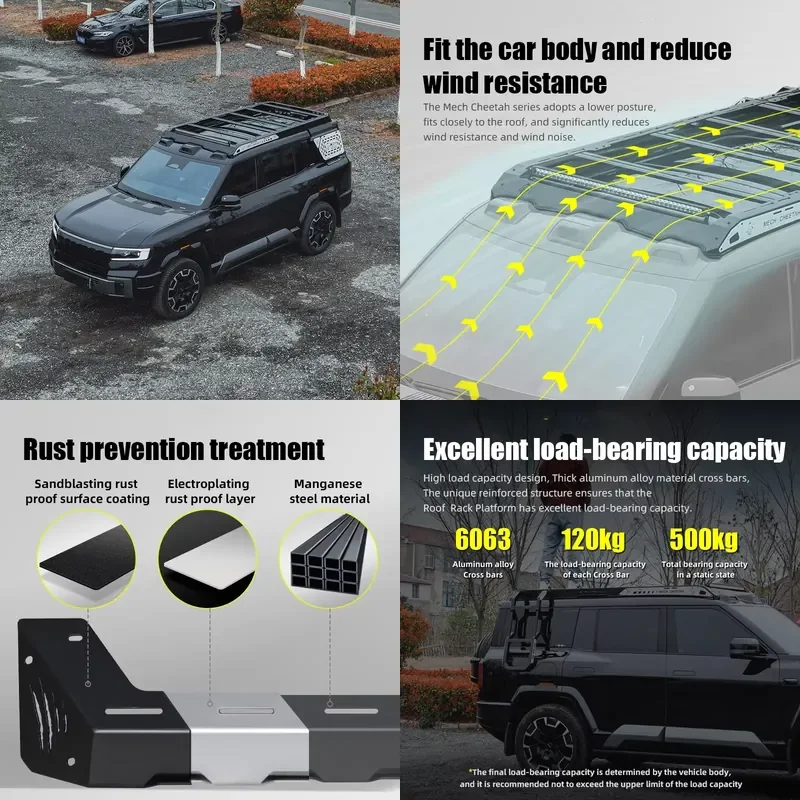 Mech Cheetah-Roof Rack Platform for DENZA-B8 Roof Platform Expansion Modification with Car Frame Luggage Rack New Condition