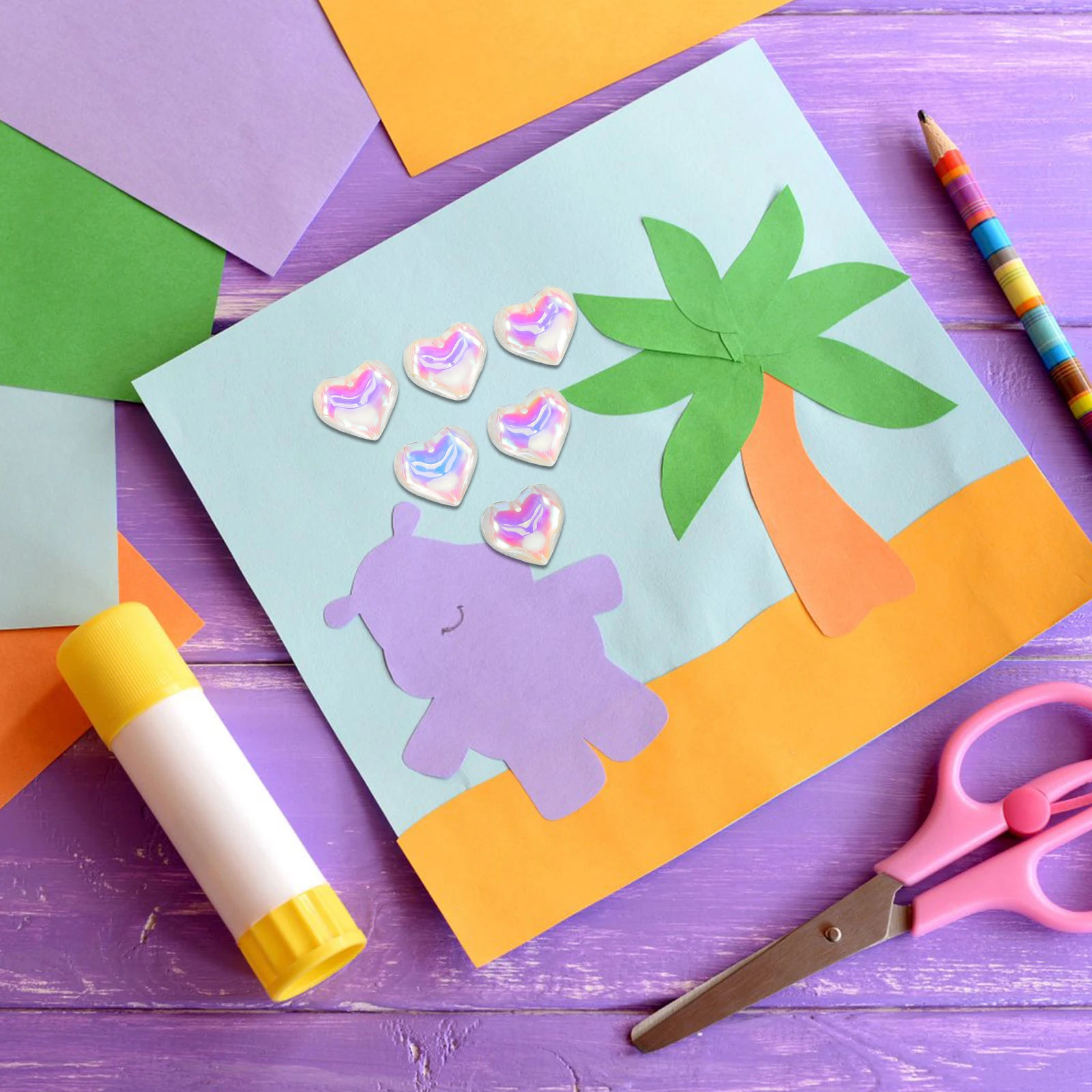 

16Pcs Heart Suncatcher Heart-Shaped Glass Sun Catchers Hanging Ornaments for Window Garden Christmas Party Wedding Decorations