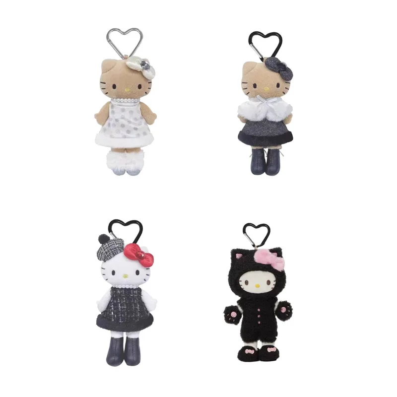 Kawaii dos desenhos animados olá kitty brinquedos de pelúcia chaveiro criativo perna longa boneca mochila pingente decoração menina presente aniversário periférico