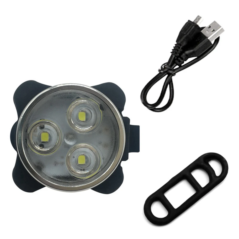 Outdoor MTB Bicycle Front Light LED Silicone New Riding USB Charging Accessories COB Warning Tail Light Set