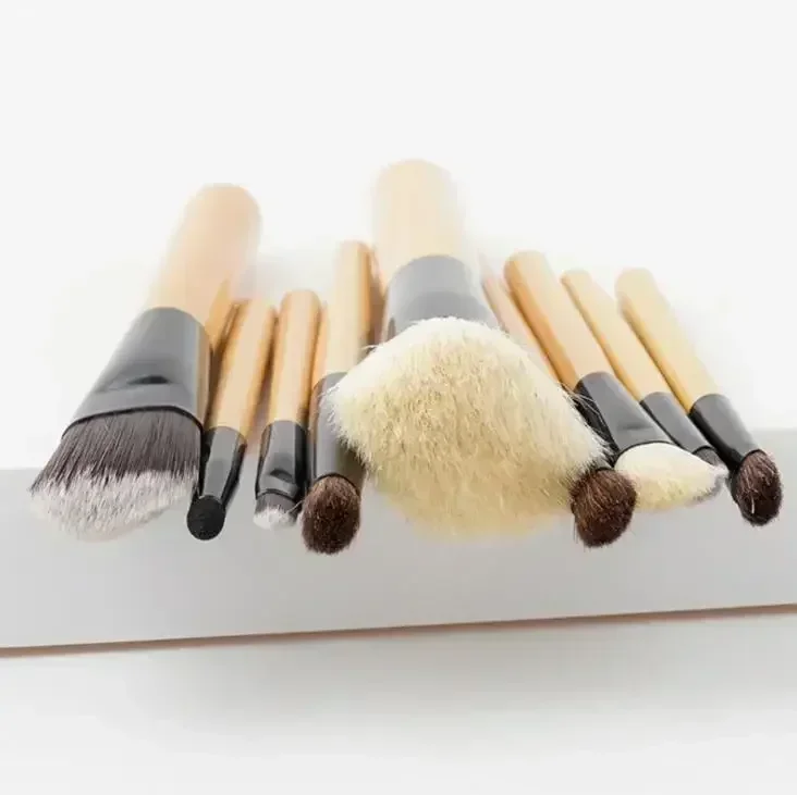 Neue ankunft 9 stücke set braun profession elle kosmetik make up pinsel