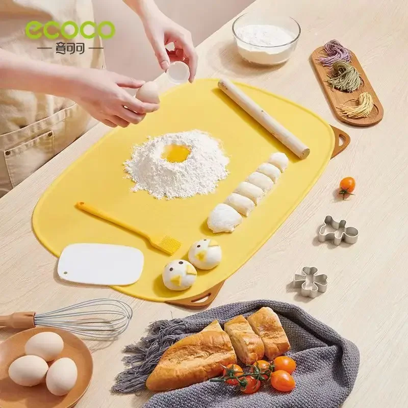 ECOCO Silicone Kneading Mat Dood Grade Silicone Mat Cooking Baking Utensils Kitchen Board Dough Rolling Mat Home Supplies