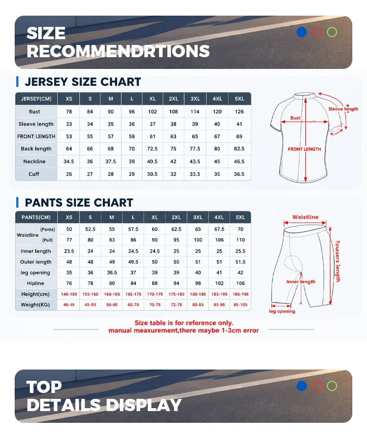 Atmungsaktives Radtrikot-Set für Herren, Trainingsanzug, MTB-Rennsport, Fahrrad-Outfit, kurze Fahrradbekleidung, Sommer – Detail 1