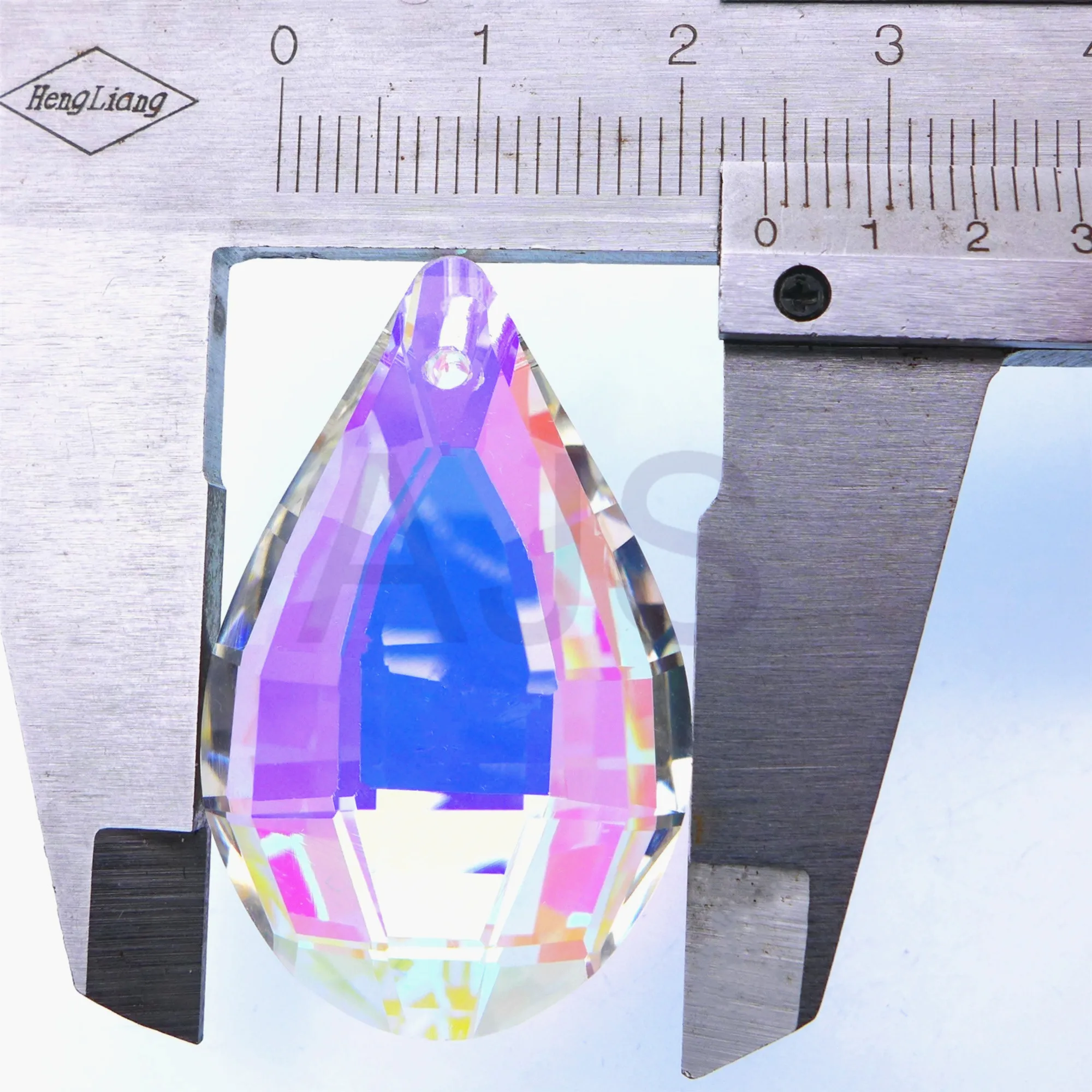 12pcs 24*38MM 7305 Crystal Teardrop Suncatcher Lamp Pendants Prism Christmas Decoration Chandeliers Feng Shui AB DIY Free Ship