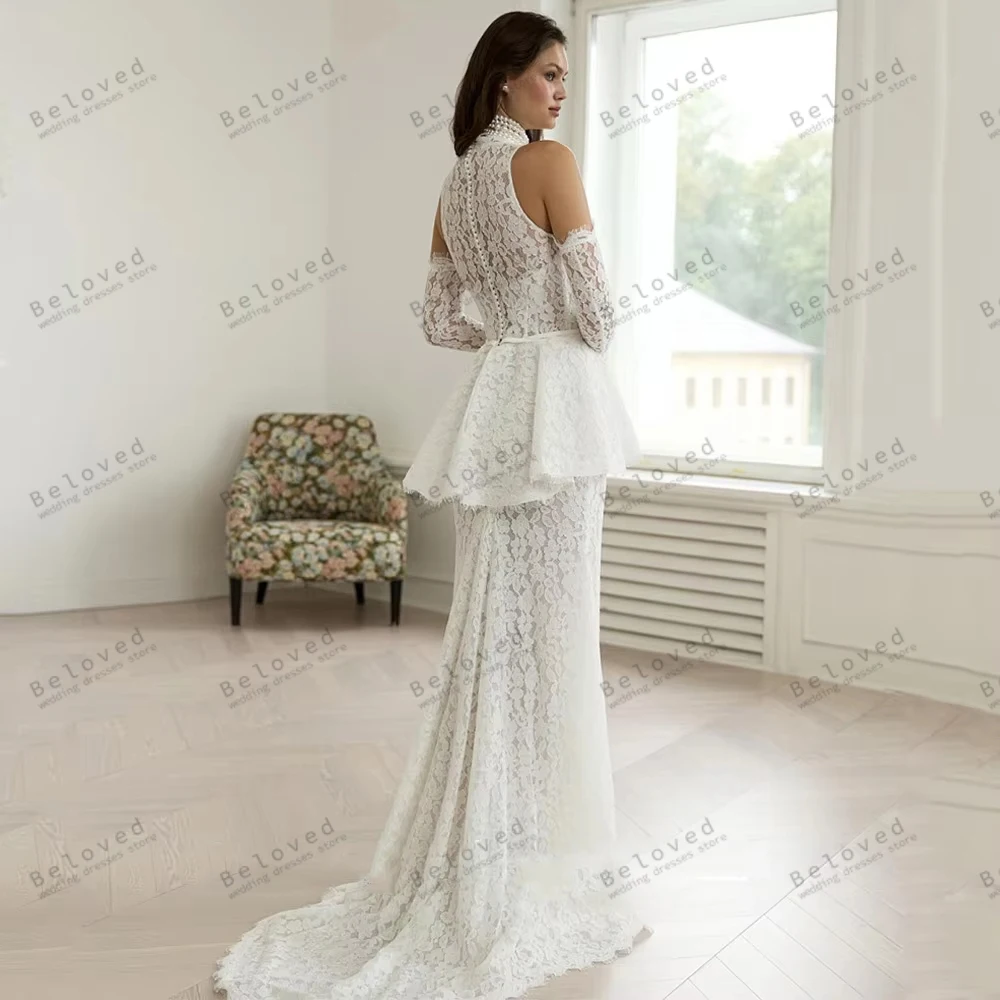 Modern Wedding Dresses Exquisite Bridal Gowns Lace Tiered Robes Luxury Dress Floor Length Pretty Vestidos De Novia Customized