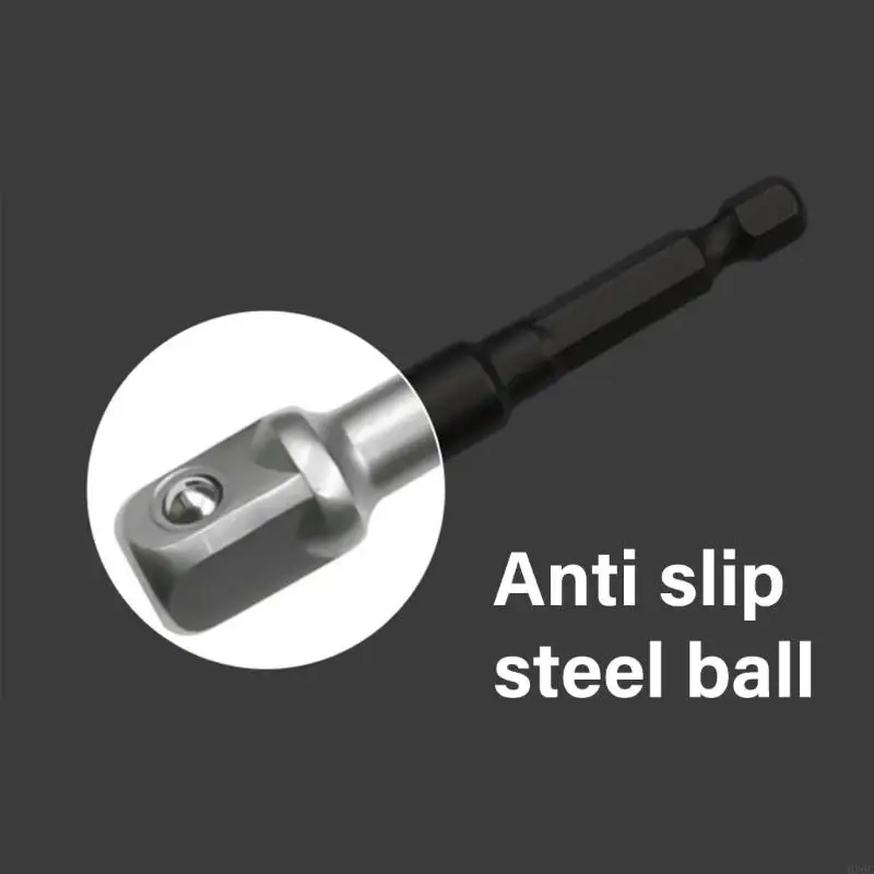 6PCS Bộ chuyển đổi ổ cắm khoan 1/4 3/8 Nut Trình điều khiển Shank Mở rộng HX6C