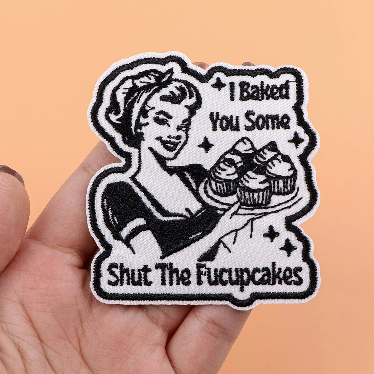 

Cake Embroidery Patch Funny Quotes Iron On Patches For Clothing Thermoadhesive Patches On Clothes DIY Sew Badges