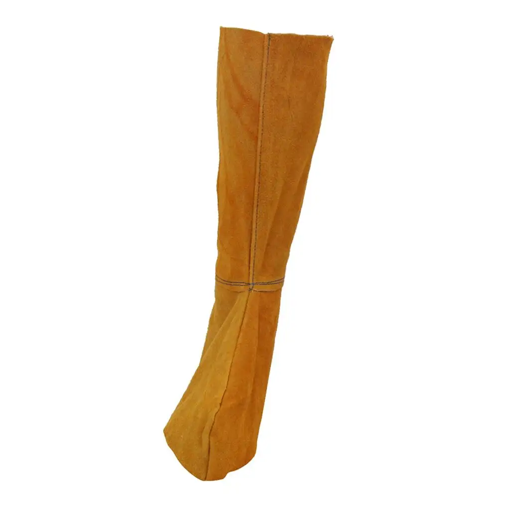 Split Leather Welding Spats, Shoe Protector Cover, Protective Clothing Accessories, 390mm Comprimento