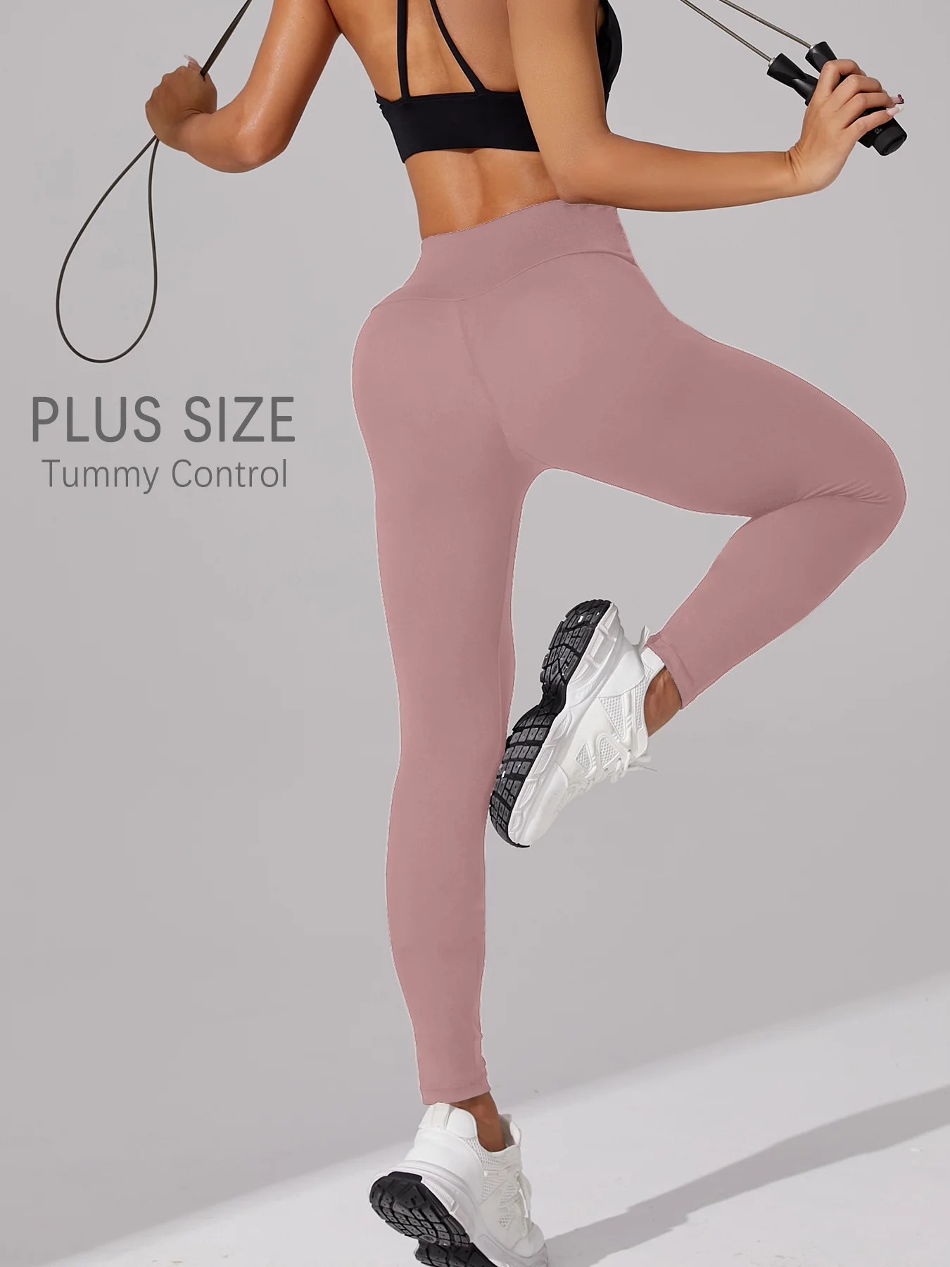 

Женские леггинсы больших размеров с высокой талией - супермягкая ткань с эффектом коррекции живота, идеально подходят для йоги, бега и домашних занятий.