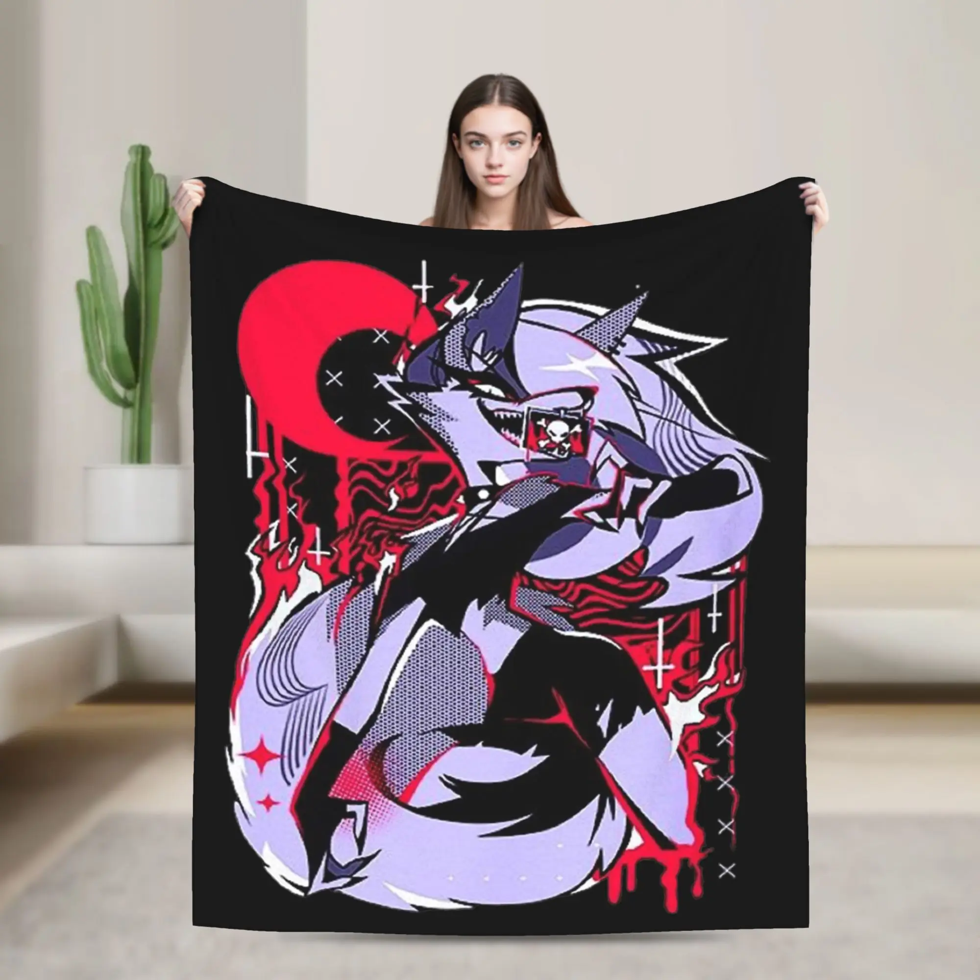 Loona Blanket Fleece All Season  Portable Ultra-Soft Throw Blanket for Sofa Office Plush Thin Quilt