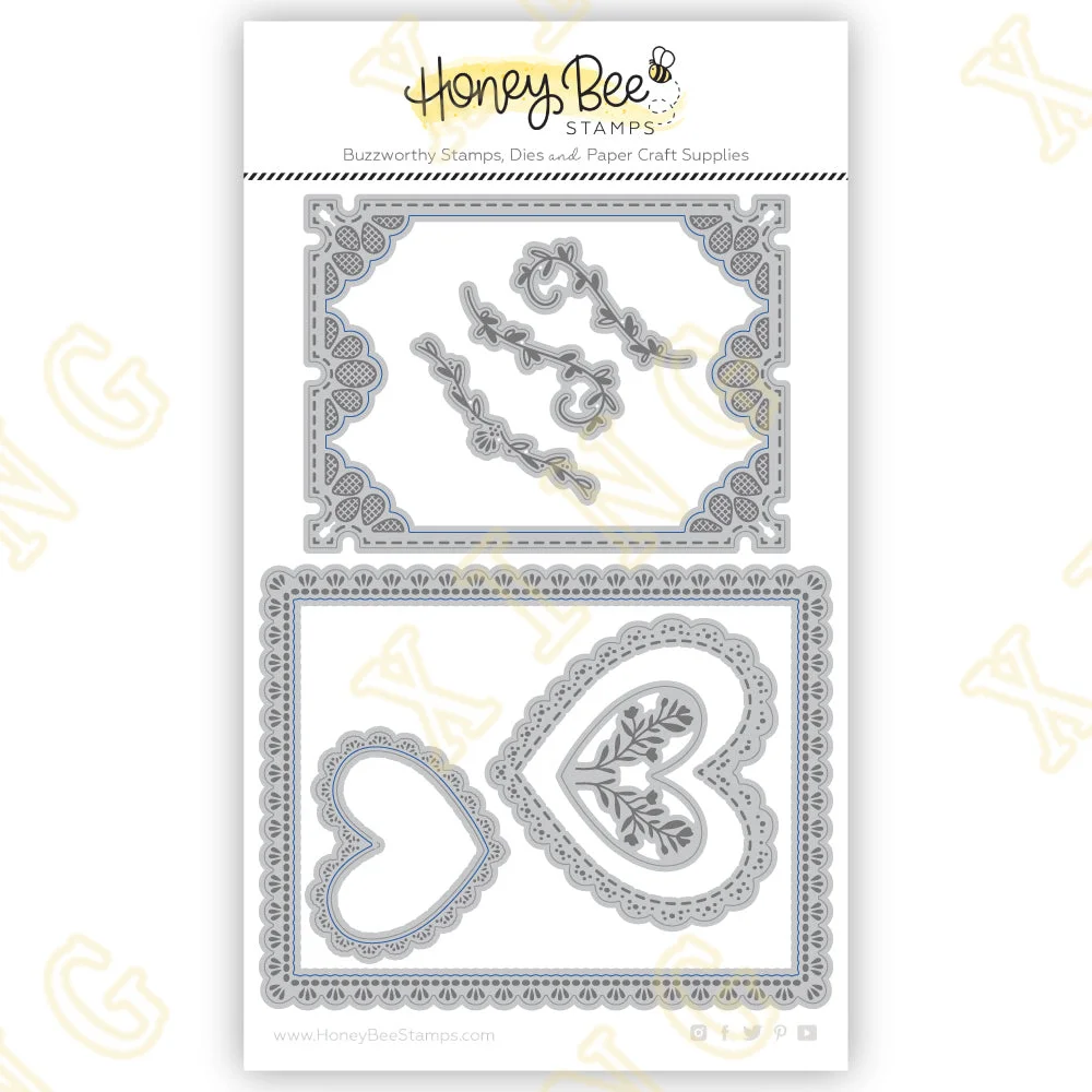 

Lace Heart Layering Frames Metal Cutting Die Scrapbook Embossed Paper Card Album Craft Template Cut Die Stencils New for 2024