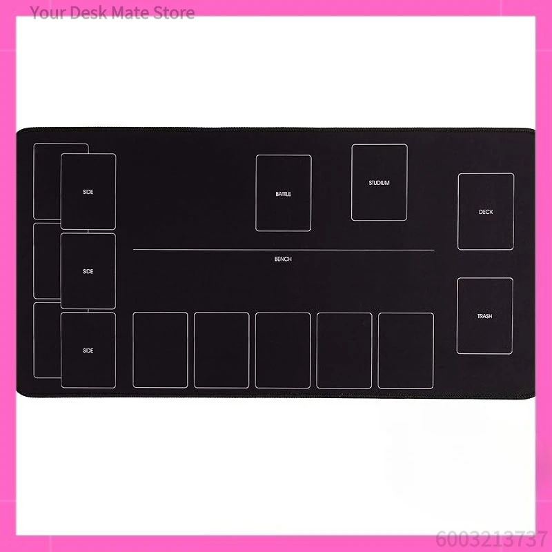 

Black Pokemon TCG Playmat with Full Zones Waterproof Non-slip Desk Pad