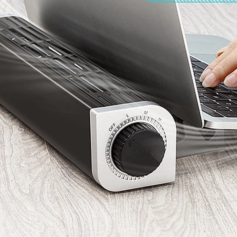 

Portable Laptop Cooler Desktop Fan with Adjustable Wind and Metal Fan Low Power Consumption Black Notebook Cooler