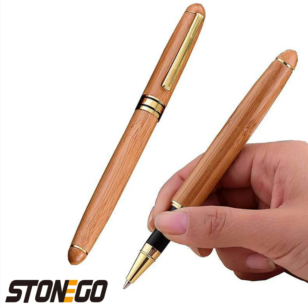 STONEGO-Stylo plume en bois de luxe, 0.5mm, pour signature, cadeaux, décoration, écriture, bureau, papeterie