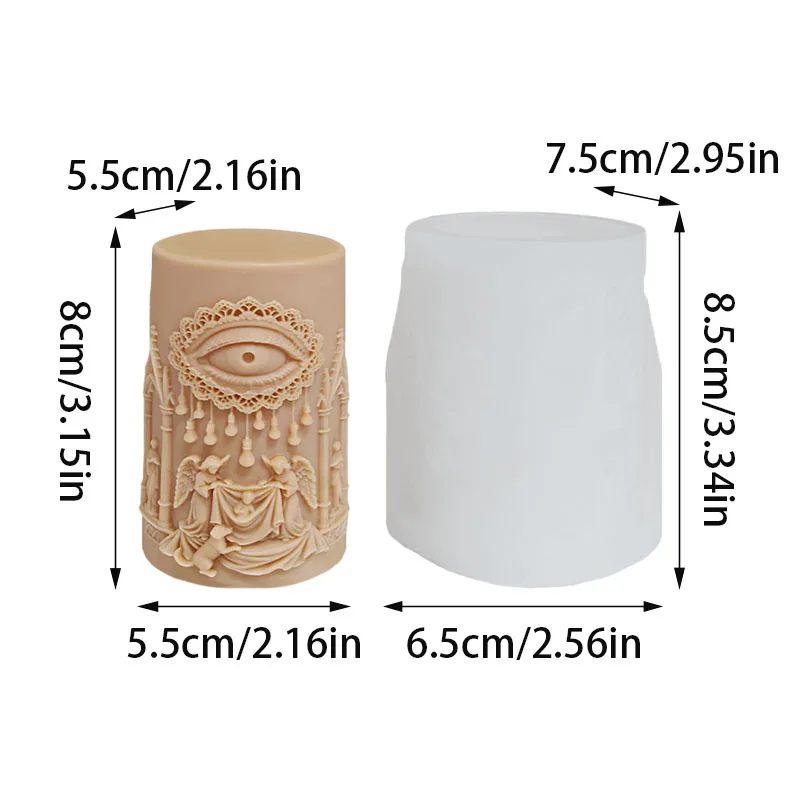 All-Seeing Eye Nativity Scene Relief Aromatherapy Candle Silicone Mold Gothic Style Candle Aromatherapy Decorative Ornament DIY Silicone Mold