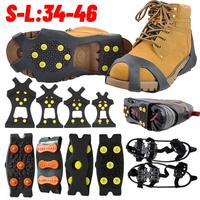 Ice Non Slip Snow Shoe Spikes Grips Cleats Crampons Winter Climbing Safety Tool Anti Slip Shoes Cover Outdoor Crampones Size 26-
