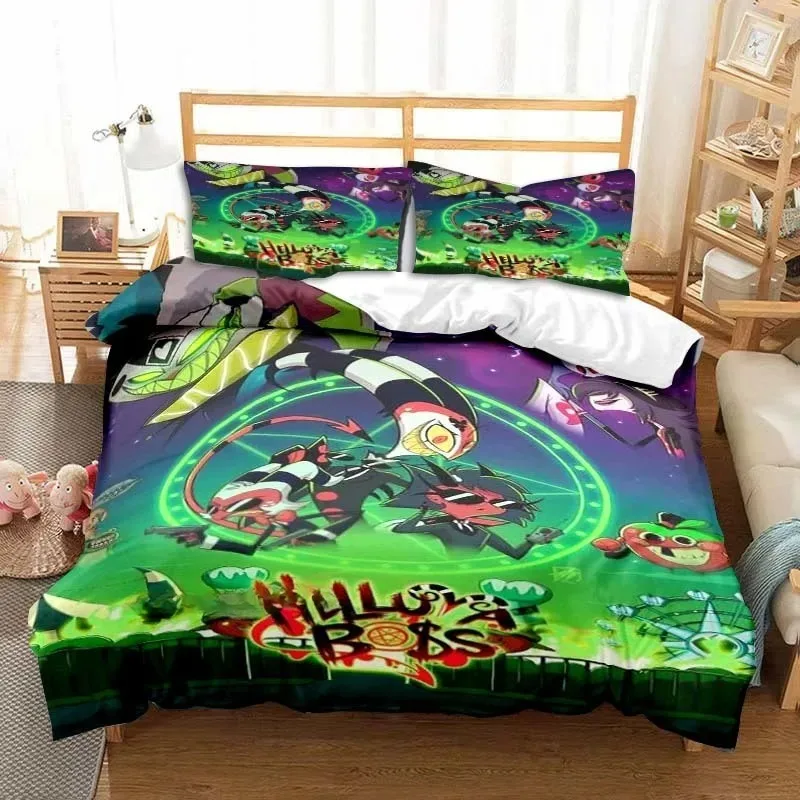 Helluva Boss Striker Bedding Set 3D Printing Home Decoration Pillowcase Quilt Cover Cute Gift To Family and Friends