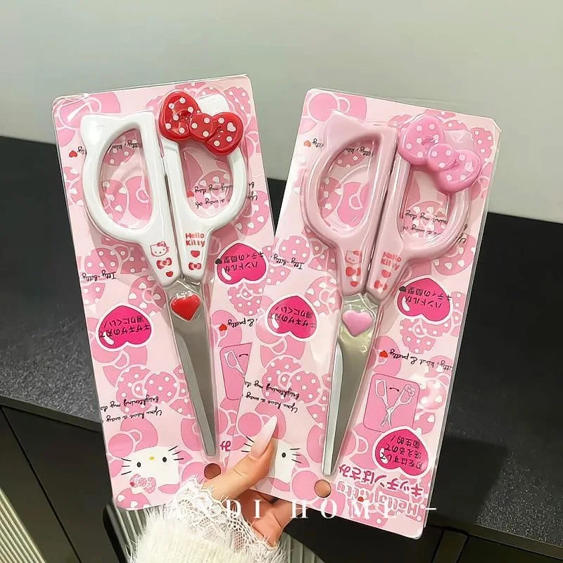 Kawaii Sanrio cartoon Peripheral Handmade Scissors, HelloKitty cartoon Creative Stationery Scissors, Suitable for Student Party