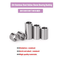M15 M16 M17 M18 M20 304 Stainless Steel Hollow Sleeve Bearing Bushing Washer Unthreaded Round Standoff Spacer Sleeve