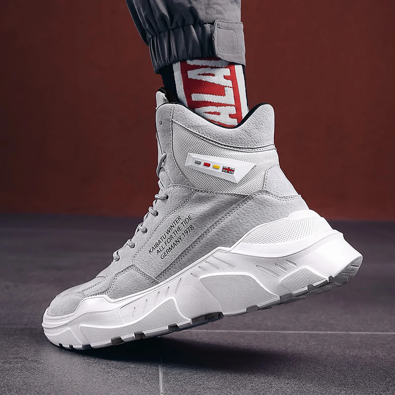 Men's Shoes Summer Casual Fashion Outdoor Sports Running High Top Walking Comfortable Breathable Mesh Shoes Height Increasing