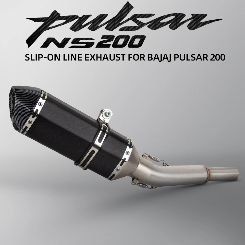 

BajajPulsarNS20 exhaust Slip on Line 370MM Muffler with DB Killer For NS200 BajajPulsarNS200 Bajaj NS 200 motorcycle exhaust kit