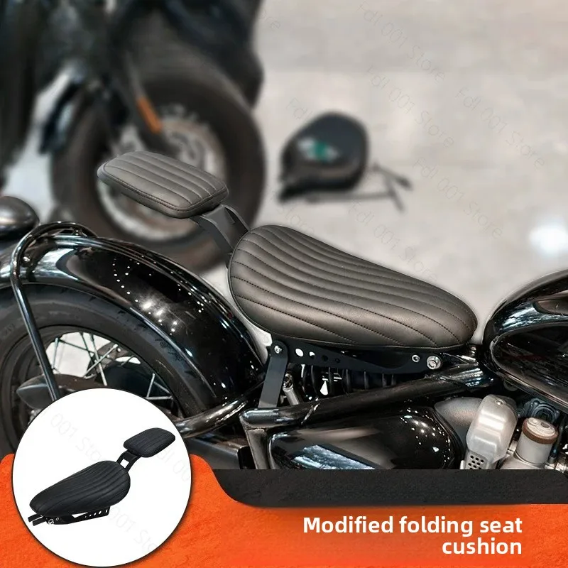 Suitable for Triumph Bobber Motorcycle Modification Folding Seat Cushion Front and Rear Seat Cushion Assembly with Seat Cushion