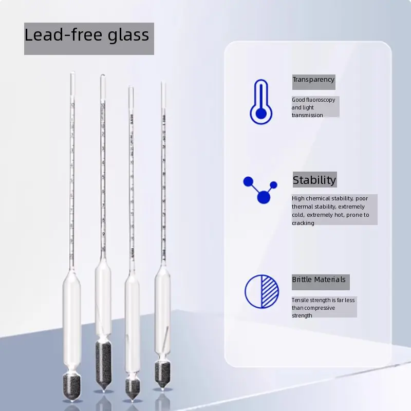 Glass Density Meter Electrolyte Hydrometer 0-35 Liquid Density Meter 0.6-2.0 Salinity Meter Set