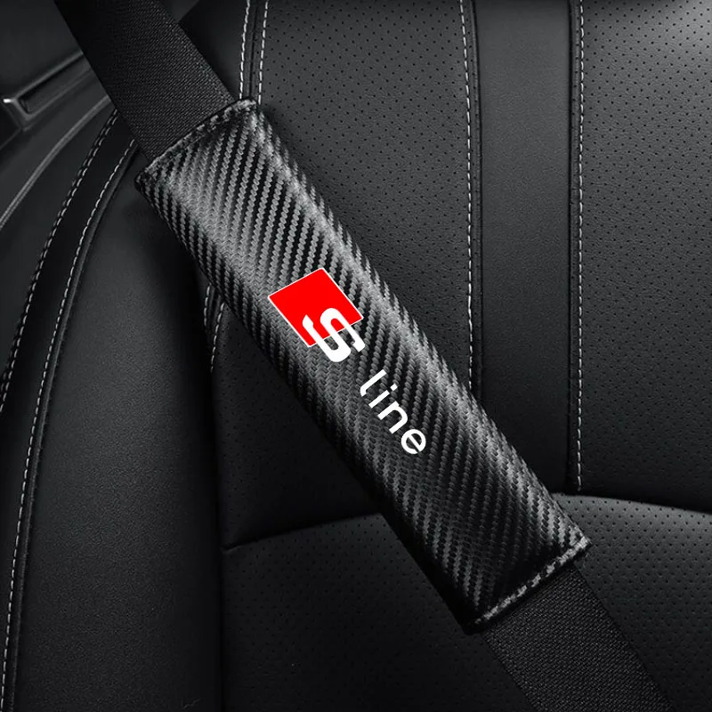 

Car Safety Belt Cover Carbon Fiber Shoulder Strap Protector Mat Auto Accessories for Audi A3 A4 A5 A6 A7 A8 Q3 Q5 Q6 Q7 Q8 TT S5