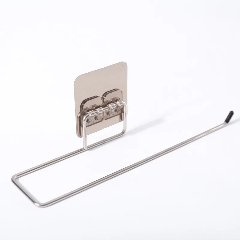 1PC Under Cabinet Towel Roll Paper Holder Self Adhesive Hanger Rack Organizer for Kitchen Bathroom Shelf Bar Home Appliance