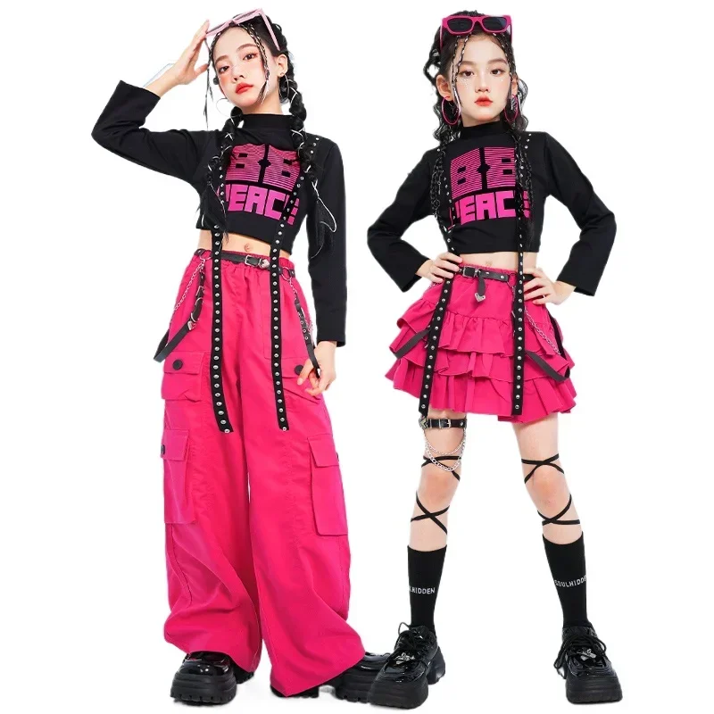 

Детские джазовые костюмы допамина для девочек, модные костюмы в стиле хип-хоп, хип-хоп, групповые костюмы для девочек в стиле хип-хоп, жареные уличные костюмы для подиума