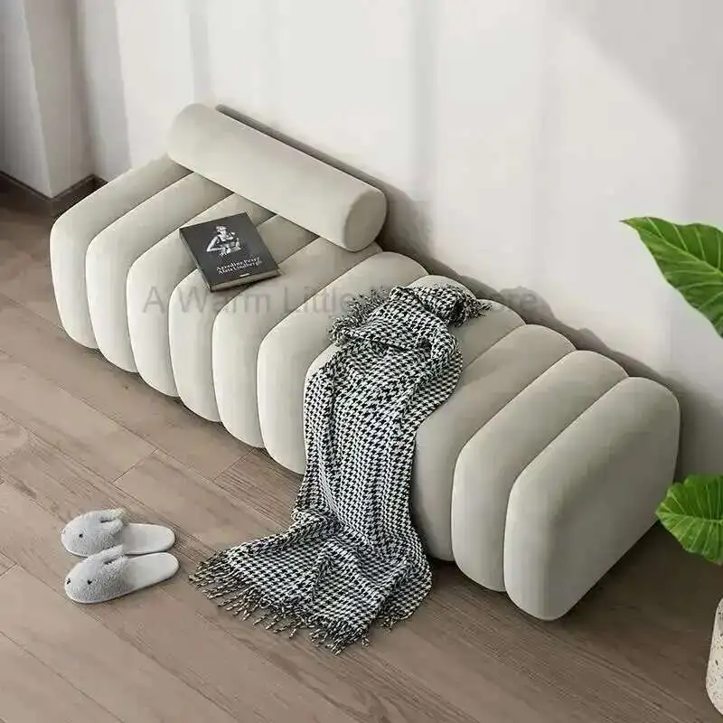 

Light Luxury Shoe Changing Stools Ottomans Storage Living Room Bench Entryway Hallway Fitting Room Sofa Stool Home Furniture