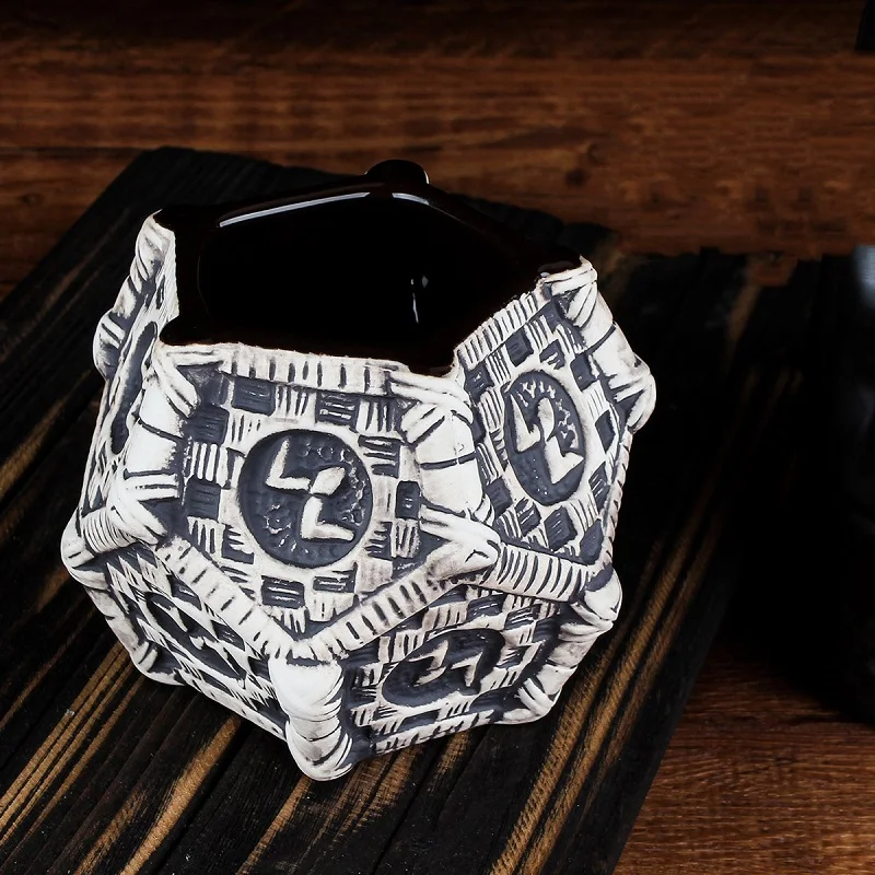 

450ml Hawaii Ceramic Tiki Mug Creative Cocktail Cup Easter Island Tiki Mugs Halloween Gift for Friends Cocktail Set