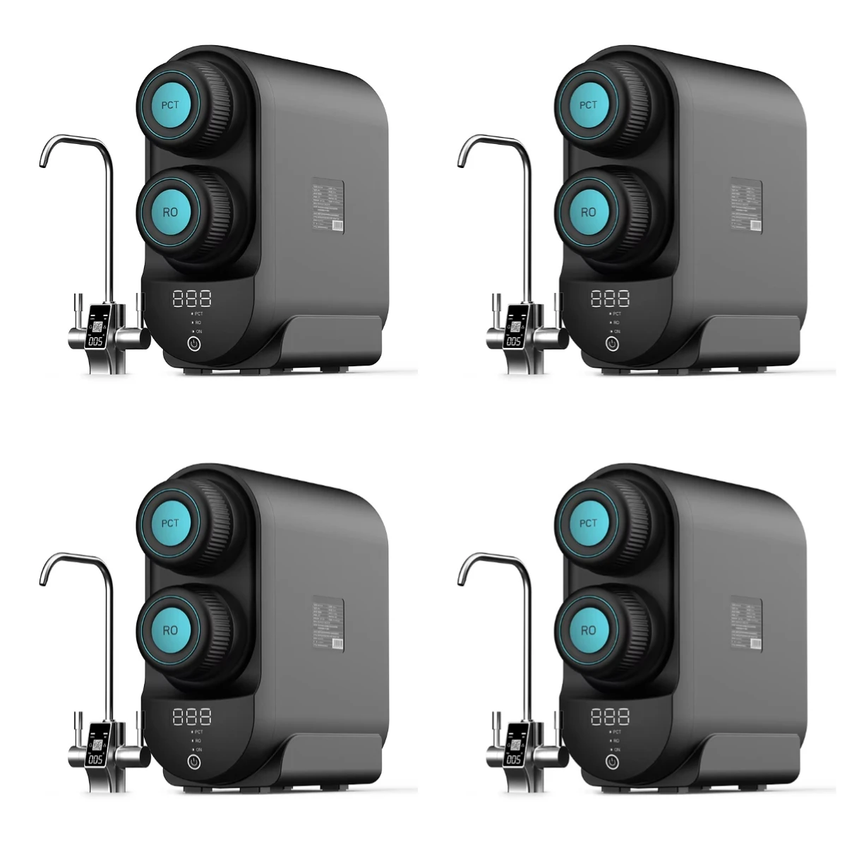 1000G Household Under Sink Reverse Osmosis System Electric Self-Cleaning Water Purifier with Tankless Feature