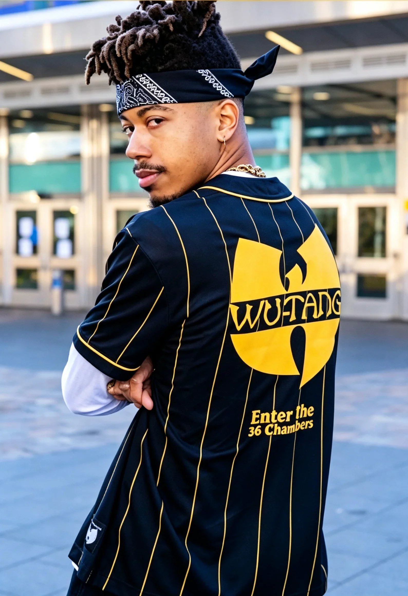 Wu Tang Hip Hop Retro Baseball Jersey Unisex Striped Short Sleeve Shirt 36 Chambers Music Fan Memorial Apparel Streetwear