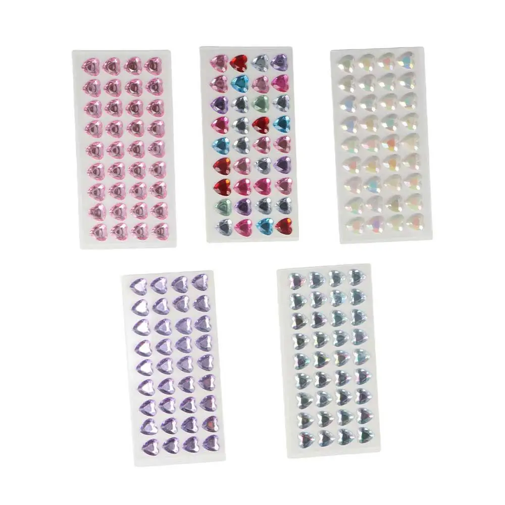 Laptop Scrapbooking Hand Account Bling Decorative Sticker 3D Crystal Diamond Sticker DIY Children Toys Love Heart Rhinestone