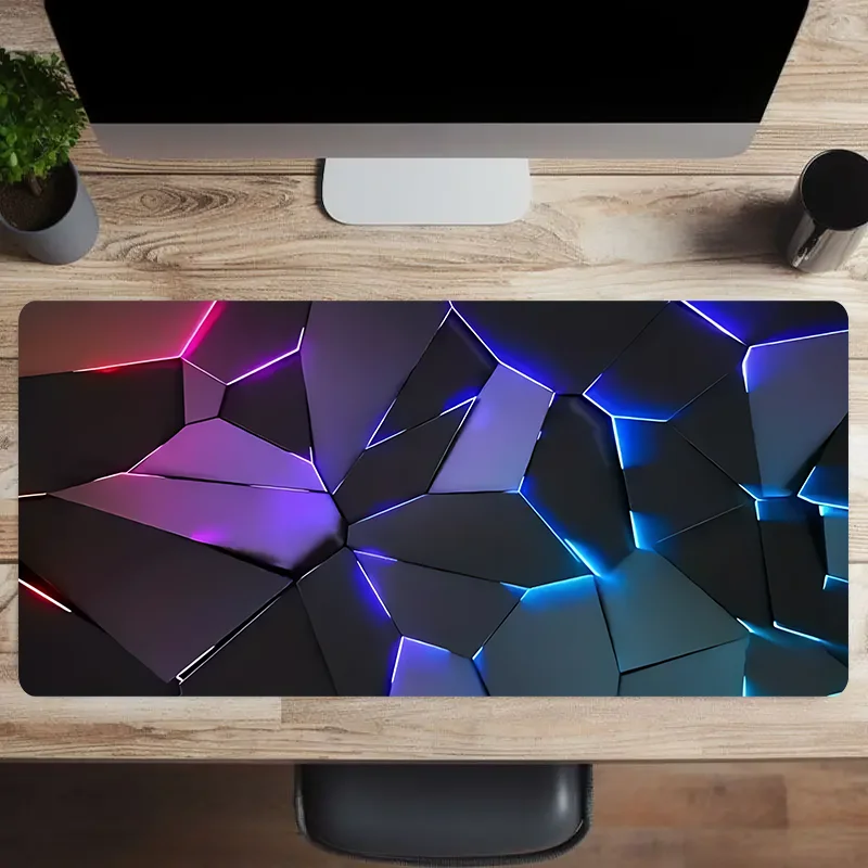 Granite-pattern mouse pad with 2mm portable non-slip rubber base, designed specifically for gamers' offices
